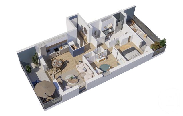 Appartement F3 à vendre - 3 pièces - 68.48 m2 - CHOLET - 49 - PAYS-DE-LOIRE - Century 21 Les Arcades