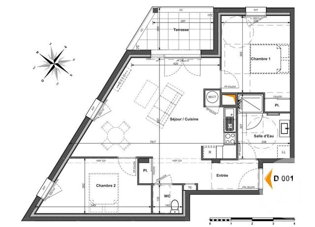 Appartement F3 à vendre - 3 pièces - 68.65 m2 - CHOLET - 49 - PAYS-DE-LOIRE - Century 21 Les Arcades